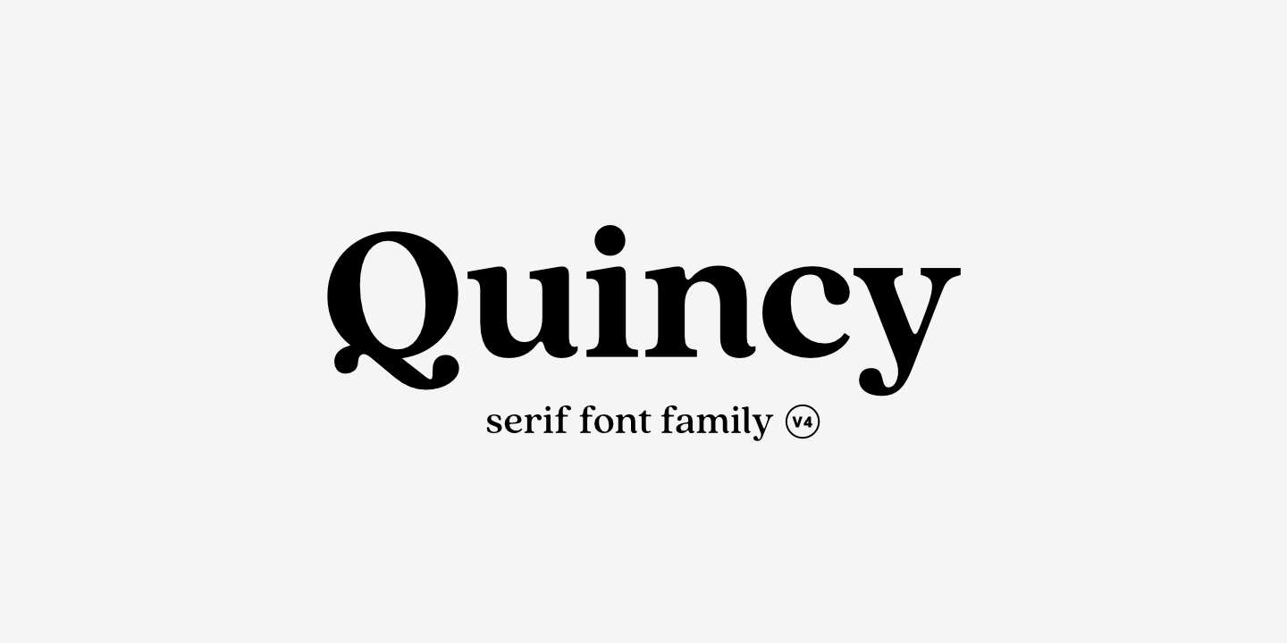 Beispiel einer Quincy CF-Schriftart